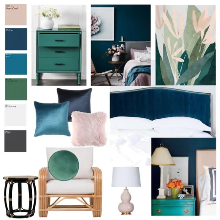 Bedroom with colour Interior Design Mood Board by Manea Interiors on Style Sourcebook