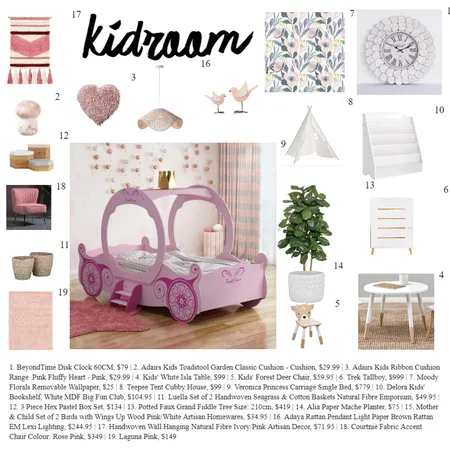 girl kid Interior Design Mood Board by charu on Style Sourcebook