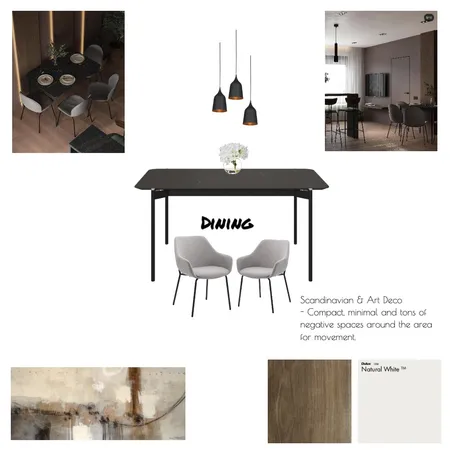 Scandinavian & Art Deco - Dining Interior Design Mood Board by Vincent .L on Style Sourcebook