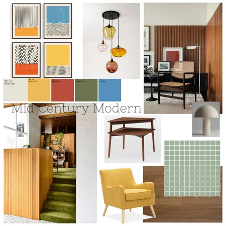 Mid Century Modern Interior Design Mood Board by Renata_C on Style Sourcebook