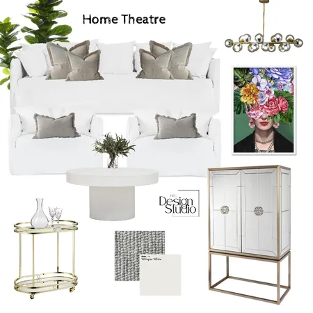 Home Theatre Interior Design Mood Board by Haus & Hub Interiors on Style Sourcebook