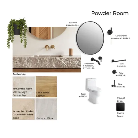 24E Powder Room.2 Interior Design Mood Board by Noelia Sanchez on Style Sourcebook