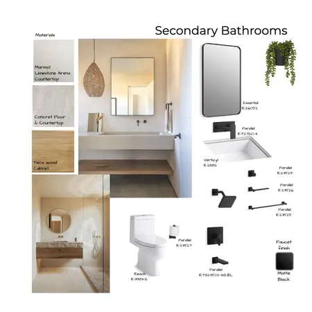 24E Secondary Bathrooms.2 Interior Design Mood Board by Noelia Sanchez on Style Sourcebook