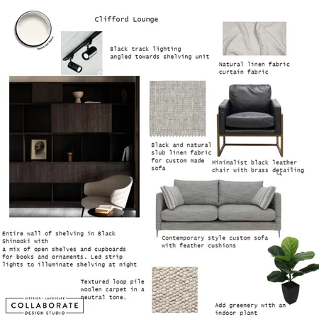 Clifford Lounge Interior Design Mood Board by Jennysaggers on Style Sourcebook