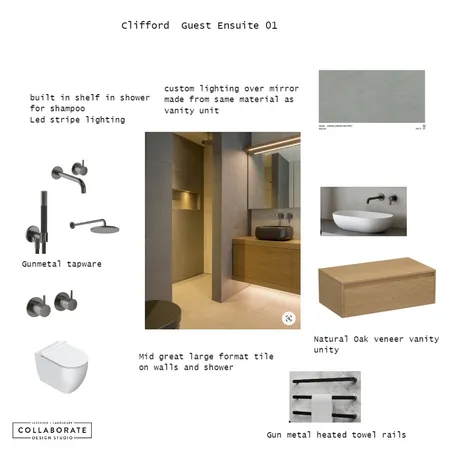 Clifford Guest Ensuite 01 Interior Design Mood Board by Jennysaggers on Style Sourcebook