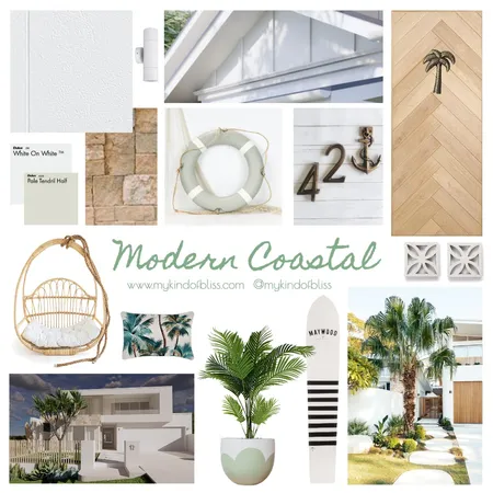 Modern Coastal Facade Interior Design Mood Board by My Kind Of Bliss on Style Sourcebook