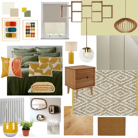 Mid Century bedroom Interior Design Mood Board by Coosh Interiors on Style Sourcebook