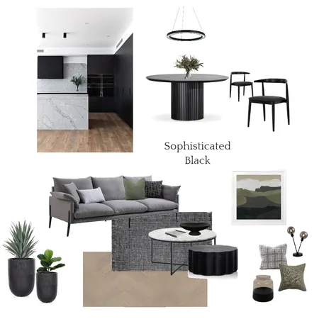 sophisticated black Interior Design Mood Board by Lannie on Style Sourcebook