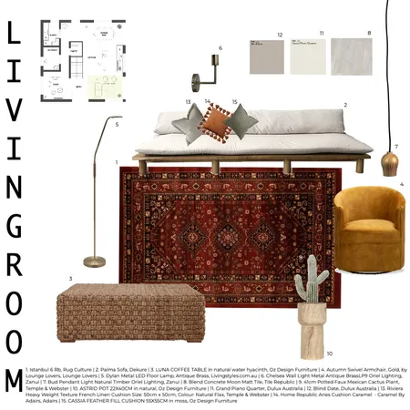 ID_Module 9_Living Interior Design Mood Board by kathiki on Style Sourcebook