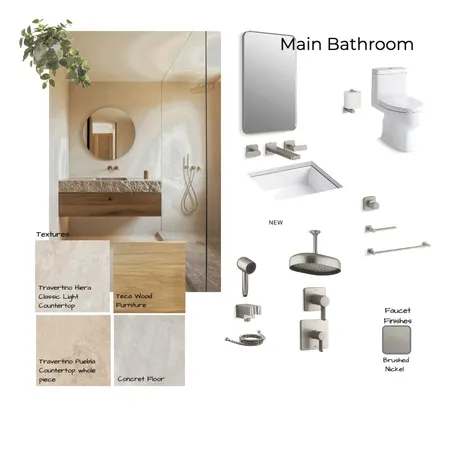 24E Main Bathroom.4 Interior Design Mood Board by Noelia Sanchez on Style Sourcebook