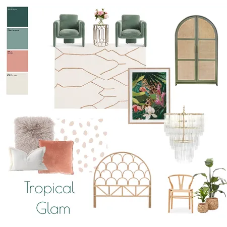 Tropical Glam Interior Design Mood Board by E.Hinson on Style Sourcebook