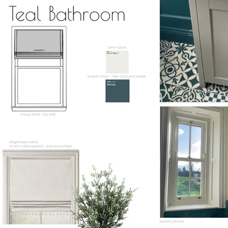 teal bath Interior Design Mood Board by mihaelami on Style Sourcebook