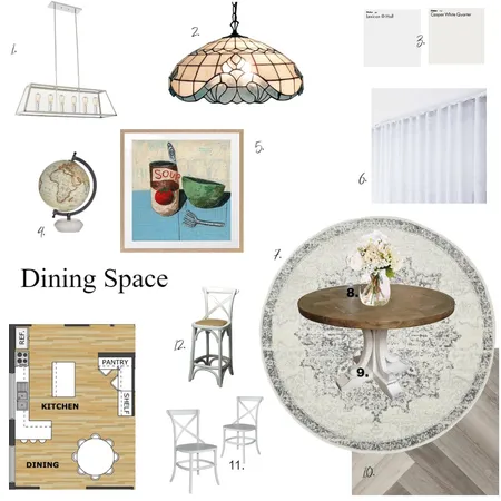 Hampton Style Dining Interior Design Mood Board by Suzanne on Style Sourcebook