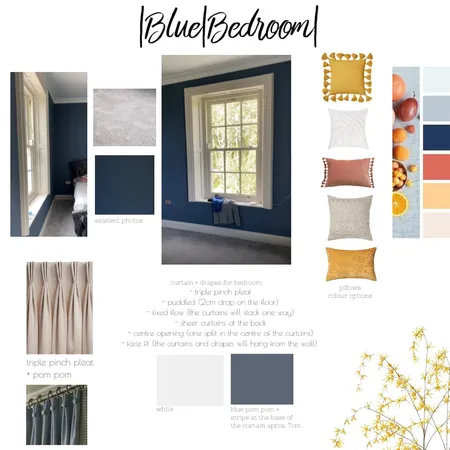 blue bed Interior Design Mood Board by mihaelami on Style Sourcebook
