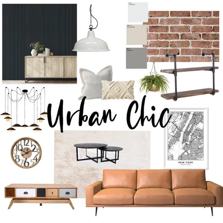 Urban Chic Mood Board Interior Design Mood Board by ComfyandCozybyJess on Style Sourcebook