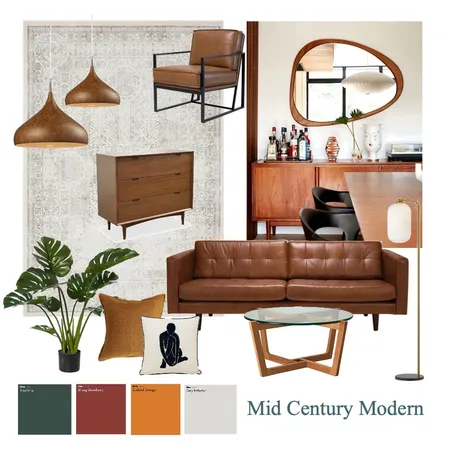 Mid Century Modern Interior Design Mood Board by tesswatt on Style Sourcebook