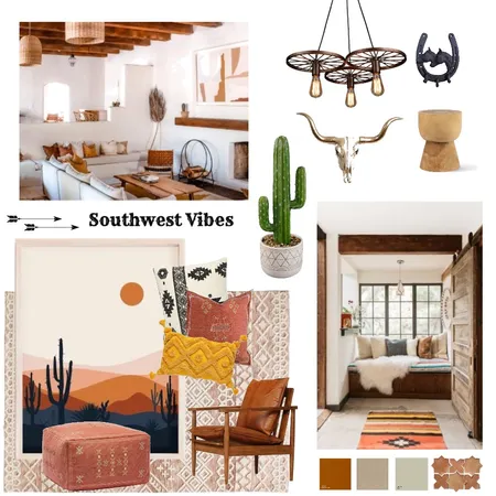 Modern Southwest Interior Design Mood Board by D Designs on Style Sourcebook