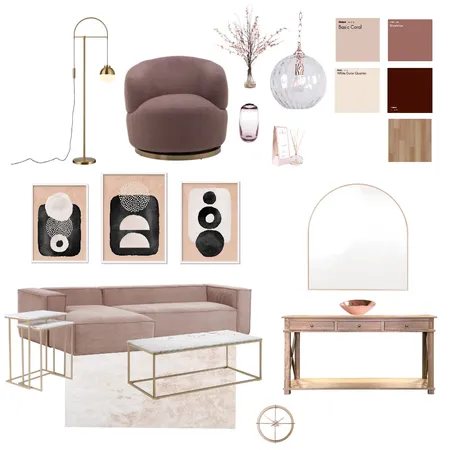 Pink sofa Interior Design Mood Board by Stella Permathouli on Style Sourcebook