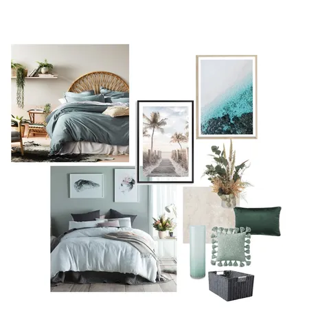 Pastel beachy bedroom Interior Design Mood Board by shivonraj on Style Sourcebook