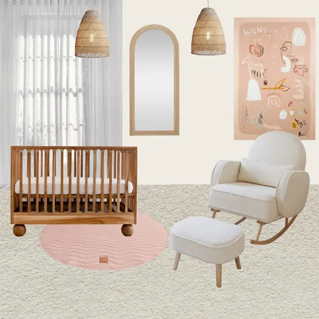 Blush Nursery Interior Design Mood Board by SuzH on Style Sourcebook