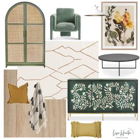 Green Modern Living Room Interior Design Mood Board by Lisa Hunter Interiors on Style Sourcebook