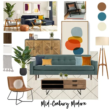 Mid-century modern Interior Design Mood Board by sravani i on Style Sourcebook