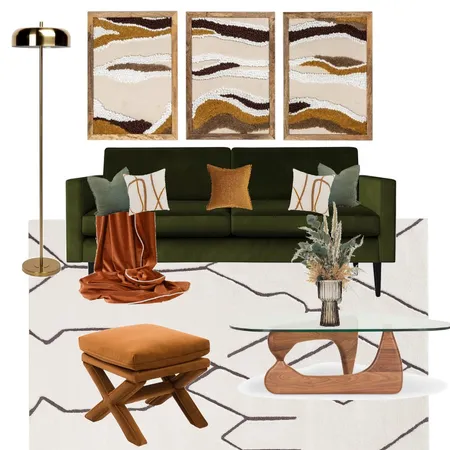 Midcentury Modern Living room Interior Design Mood Board by tinajoyxo on Style Sourcebook