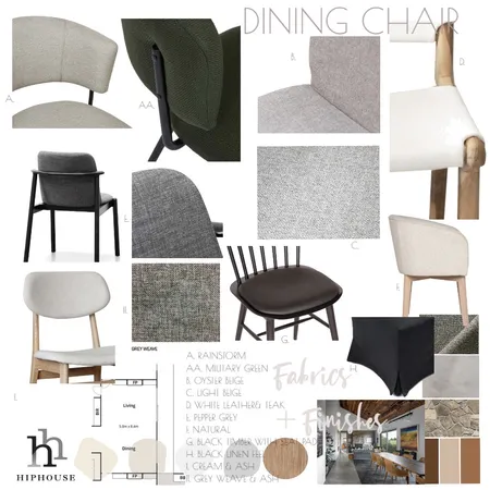 Dining Chair Fabrics Interior Design Mood Board by Allie_ on Style Sourcebook