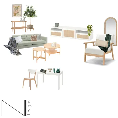 Scandinavian Living Interior Design Mood Board by N Designs on Style Sourcebook