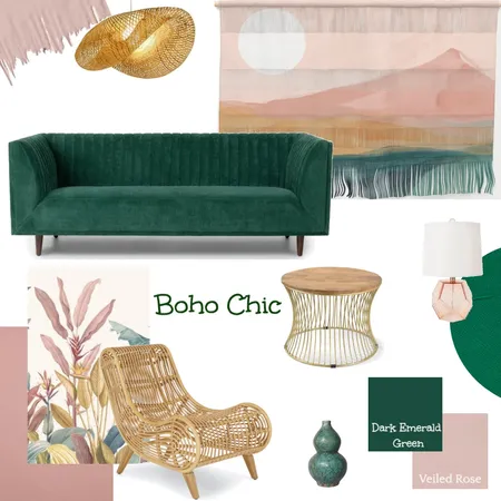 Boho Chic Interior Design Mood Board by Vanessa Paquerot on Style Sourcebook