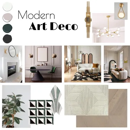 Modern Art Deco Living Room Interior Design Mood Board by Style Fixation Interiors on Style Sourcebook
