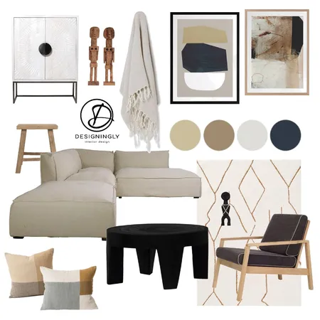 Earthtones & Tribal Interior Design Mood Board by Designingly Co on Style Sourcebook