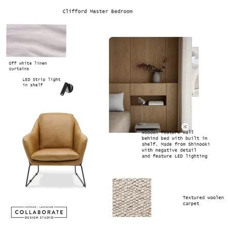 Clifford Master Bedroom Interior Design Mood Board by Jennysaggers on Style Sourcebook