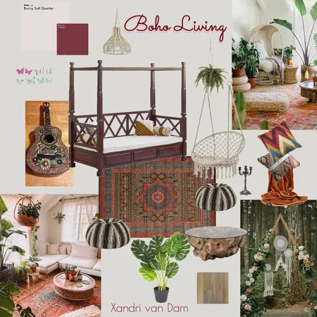 Boho Living Interior Design Mood Board by Pixie on Style Sourcebook