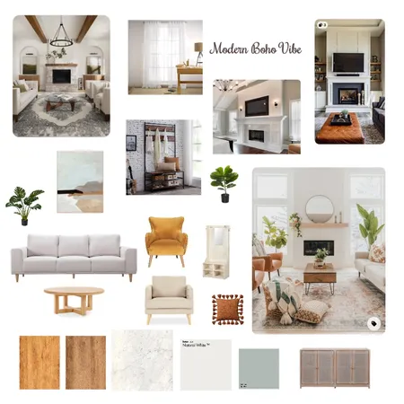 Modern Boho Vibe Interior Design Mood Board by Tanya Hunt on Style Sourcebook