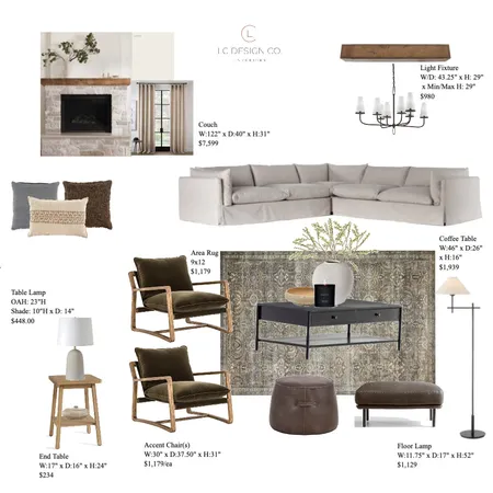 SteveNoelLivingRoom Interior Design Mood Board by LC Design Co. on Style Sourcebook