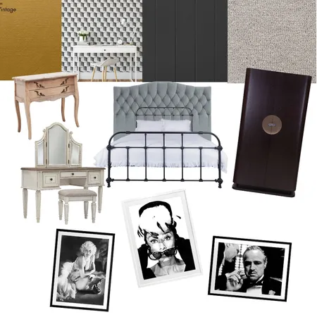 Old Hollywood Bedroom Interior Design Mood Board by gracejbyrne on Style Sourcebook
