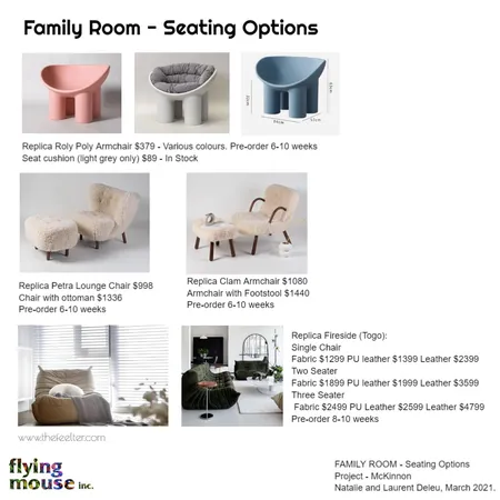Deleu - Family room seating Options Interior Design Mood Board by Flyingmouse inc on Style Sourcebook