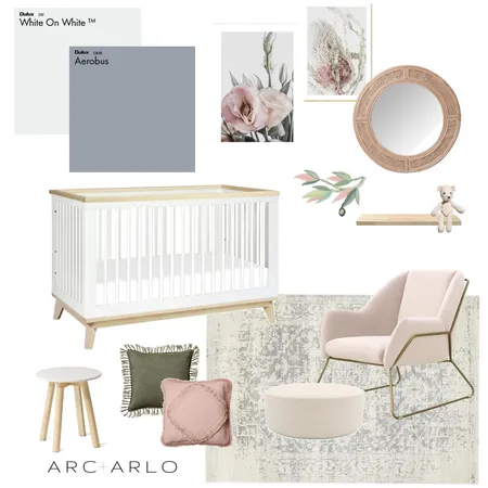 Audrey's Nursery Interior Design Mood Board by Arc and Arlo on Style Sourcebook