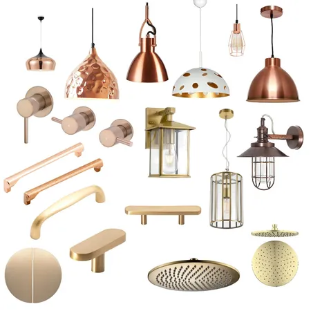 Copper & Brass Interior Design Mood Board by Our Peninsula Build on Style Sourcebook