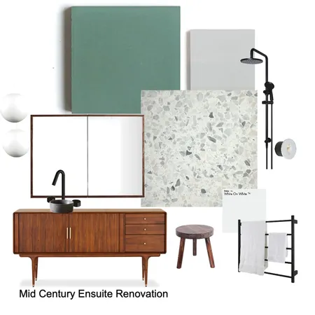 Mid Century Ensuite Renovation Interior Design Mood Board by Viki on Style Sourcebook