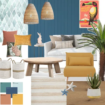 Coastal Boho Living room Interior Design Mood Board by Jenny Blume design & feng shui on Style Sourcebook