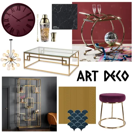 Art Deco Interior Design Mood Board by ChateaurouxDesigns on Style Sourcebook