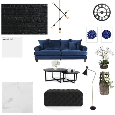 black n blue Interior Design Mood Board by katerina gian on Style Sourcebook