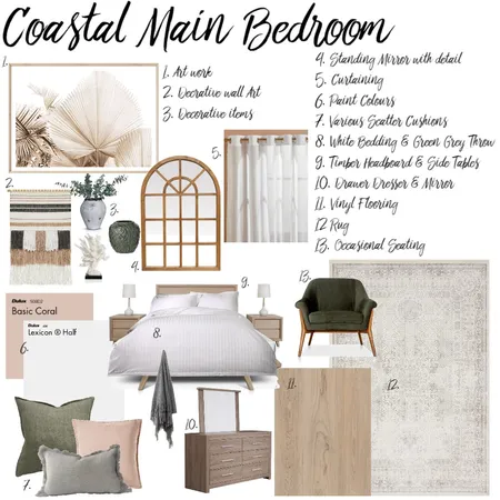 Home Staging & Styling - Coastal Main Bedroom Interior Design Mood Board by mmonica on Style Sourcebook