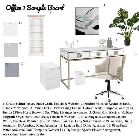 Office 1 Interior Design Mood Board by kellyengst on Style Sourcebook
