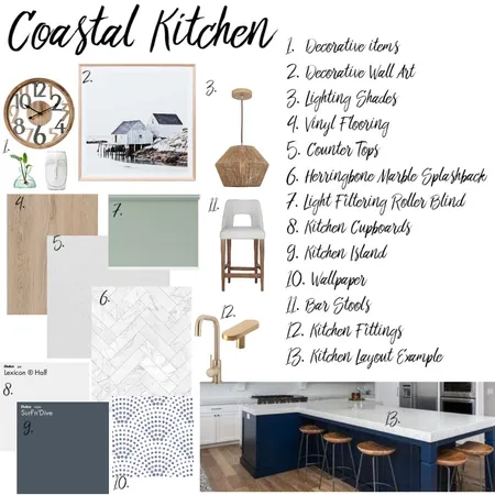 Home Staging & Property Styling - Coastal Kitchen Interior Design Mood Board by mmonica on Style Sourcebook