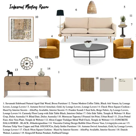 Informal meeting room Interior Design Mood Board by kellyengst on Style Sourcebook