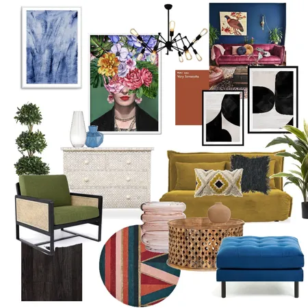 Eclectic Living Room Interior Design Mood Board by Gloria D'Olimpio on Style Sourcebook