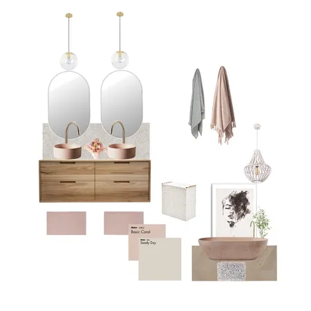 Blush Bathroom Interior Design Mood Board by Airlie Dayz Interiors + Design on Style Sourcebook